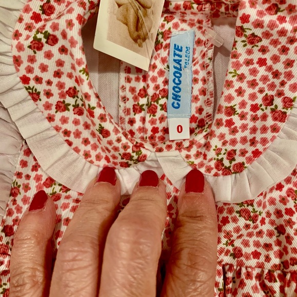 Beautiful New Classic Girl Dress in 100% Cotton. With cotton lining.Size:0,4,6 - Picture 8 of 10